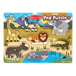 Melissa & Doug Safari Wooden Peg Puzzle