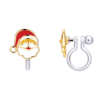 Girl Nation Holiday Clip-On Cutie Earrings - Ho Ho Ho Santa