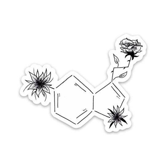 Big Moods Black & White Serotonin Symbol Vinyl Sticker
