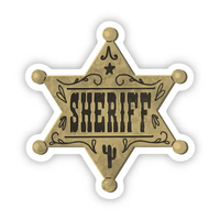Big Moods 'Sheriff' Badge Vinyl Sticker