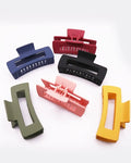 Solid Rectangle Hair Claw Clips