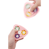 Triangular Puzzle Bead Fidget Spinner