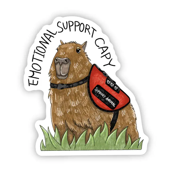 Big Moods 'Emotional Support Capy' Vinyl Sticker