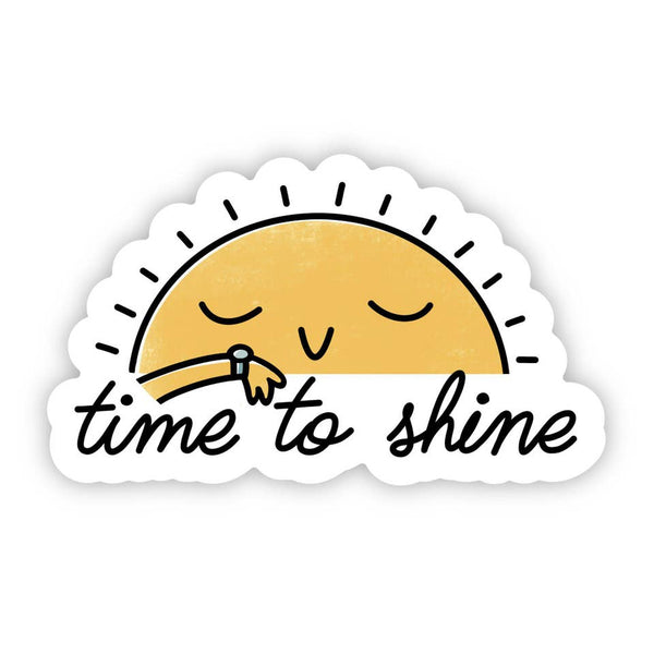 Big Moods 'Time to Shine' Vinyl Sticker