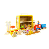 Jack Rabbit Creations Suitcase Series - Train Station Playset
