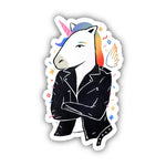 Big Moods Unicorn Leather Jacket Vinyl Sticker