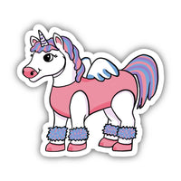 Big Moods Unicorn Fitness Instructor Vinyl Sticker