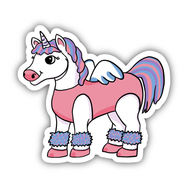 Big Moods Unicorn Fitness Instructor Vinyl Sticker