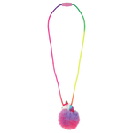 Pink Poppy Unicorn Pom Pom Necklace
