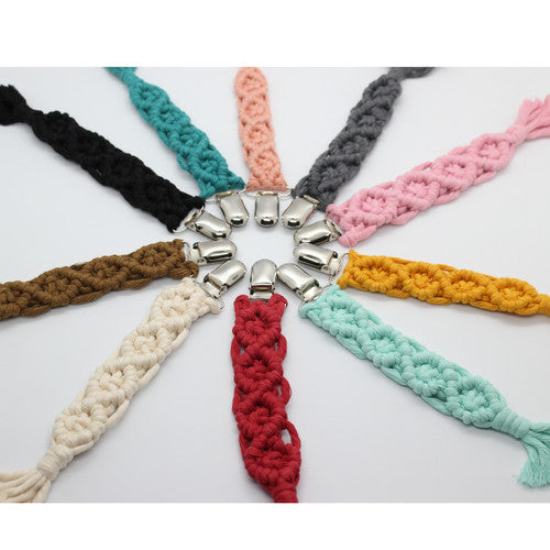 *FINAL SALE* Baby Boos Macrame Paci Clip
