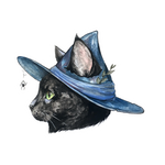 Big Moods Witch Cat Vinyl Sticker