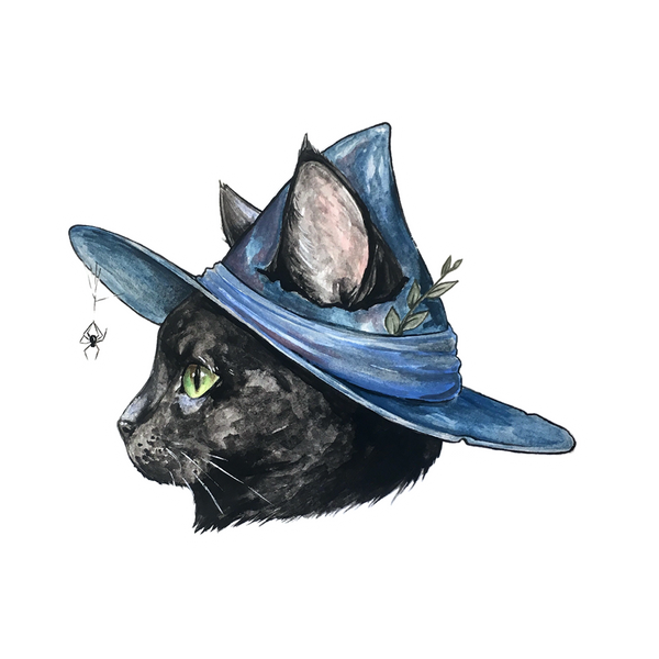 Big Moods Witch Cat Vinyl Sticker
